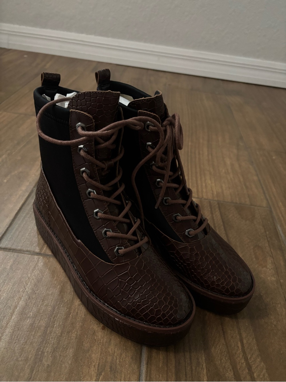 Kelsi Dagger Burgandy Freezenc Ankle Booties